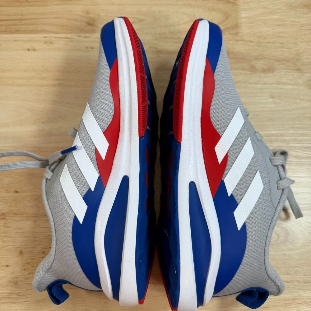 Adidas FortaRun J Athletic Sneakers Men's Gray Royal Blue Lace-Up Classic - 6‎